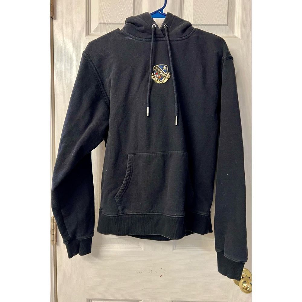 KITH Heads Off to College Crest Detailed Patch Women's Black Hoodie Small